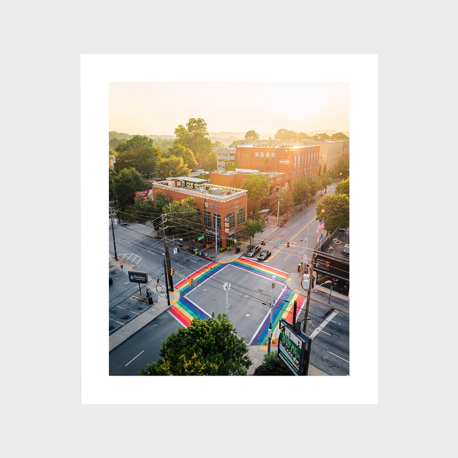 Rainbow Sidewalks at 10th Street and Piedmont Avenue