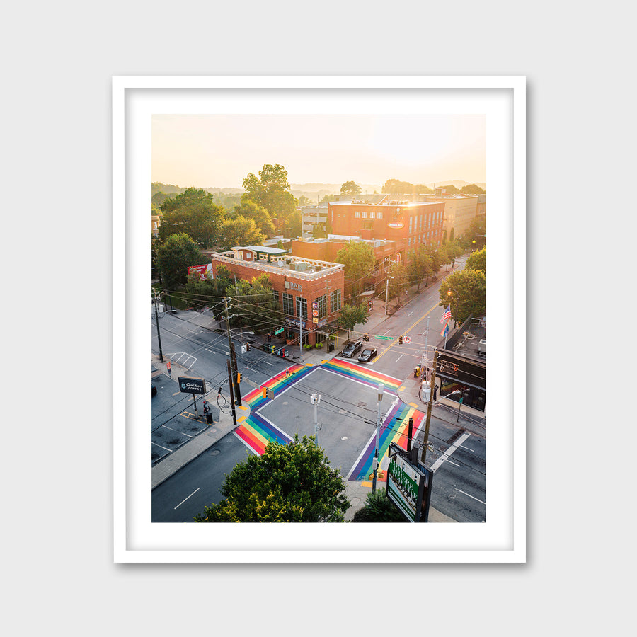 Rainbow Sidewalks at 10th Street and Piedmont Avenue