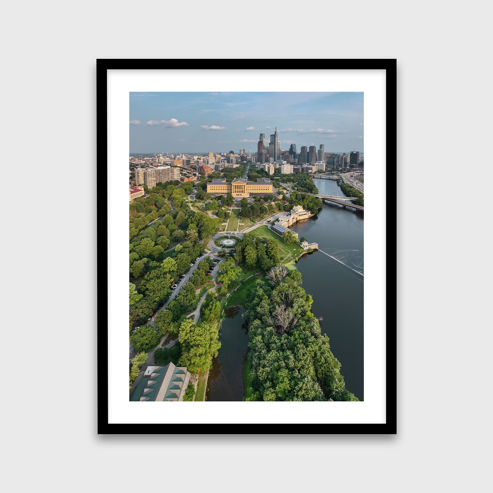 Above the Philadelphia Museum of Art