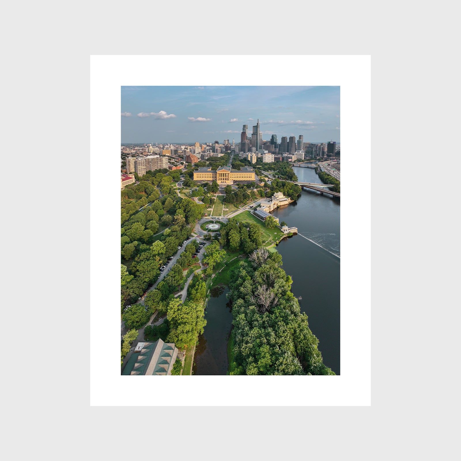 Above the Philadelphia Museum of Art