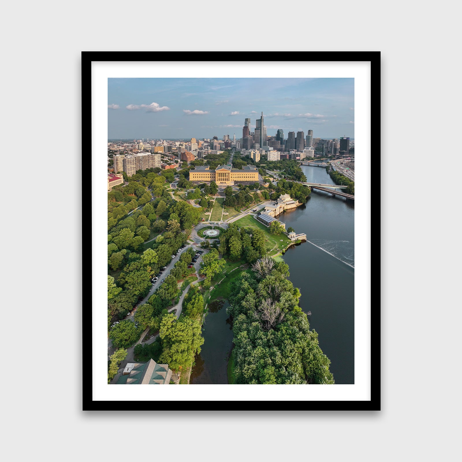 Above the Philadelphia Museum of Art