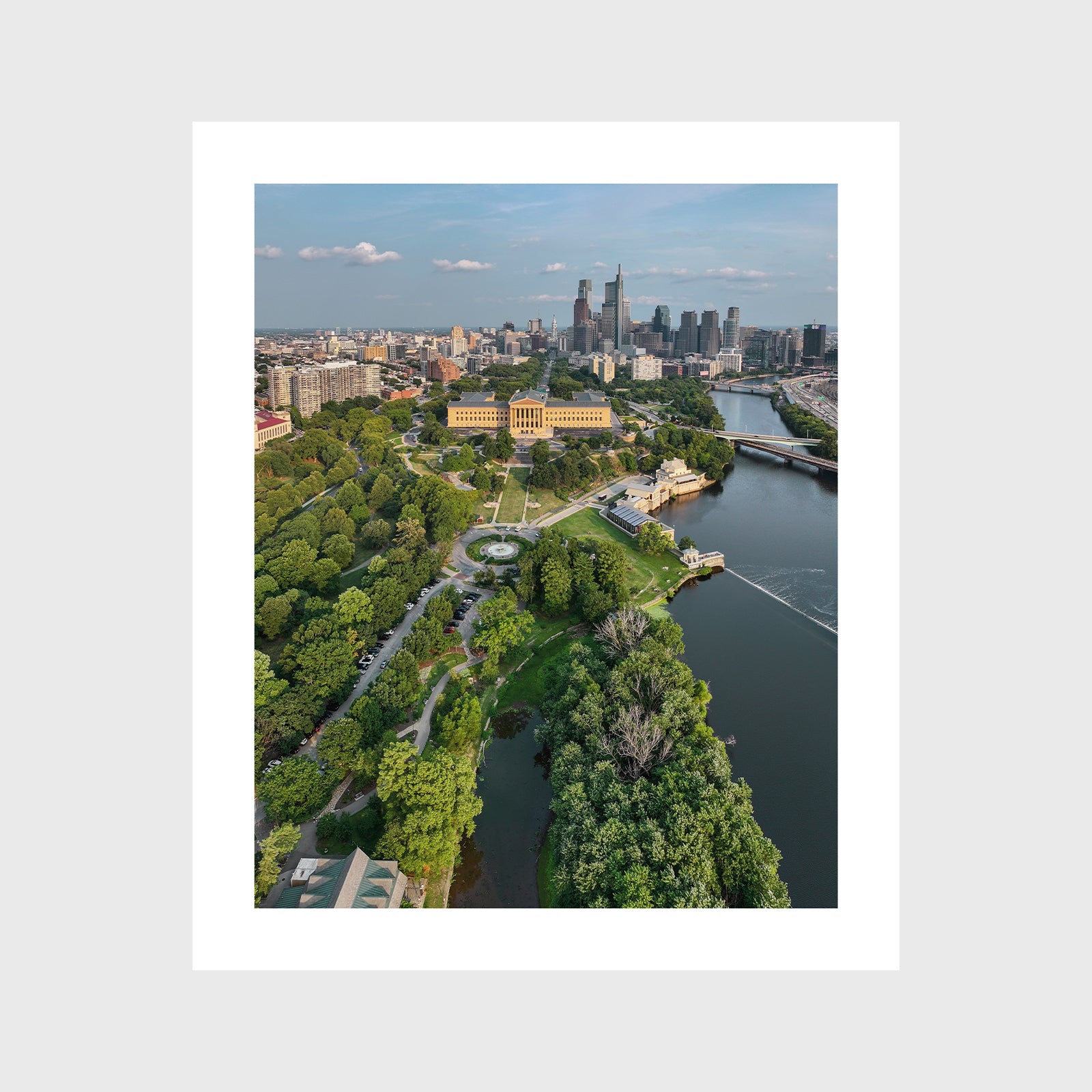 Above the Philadelphia Museum of Art