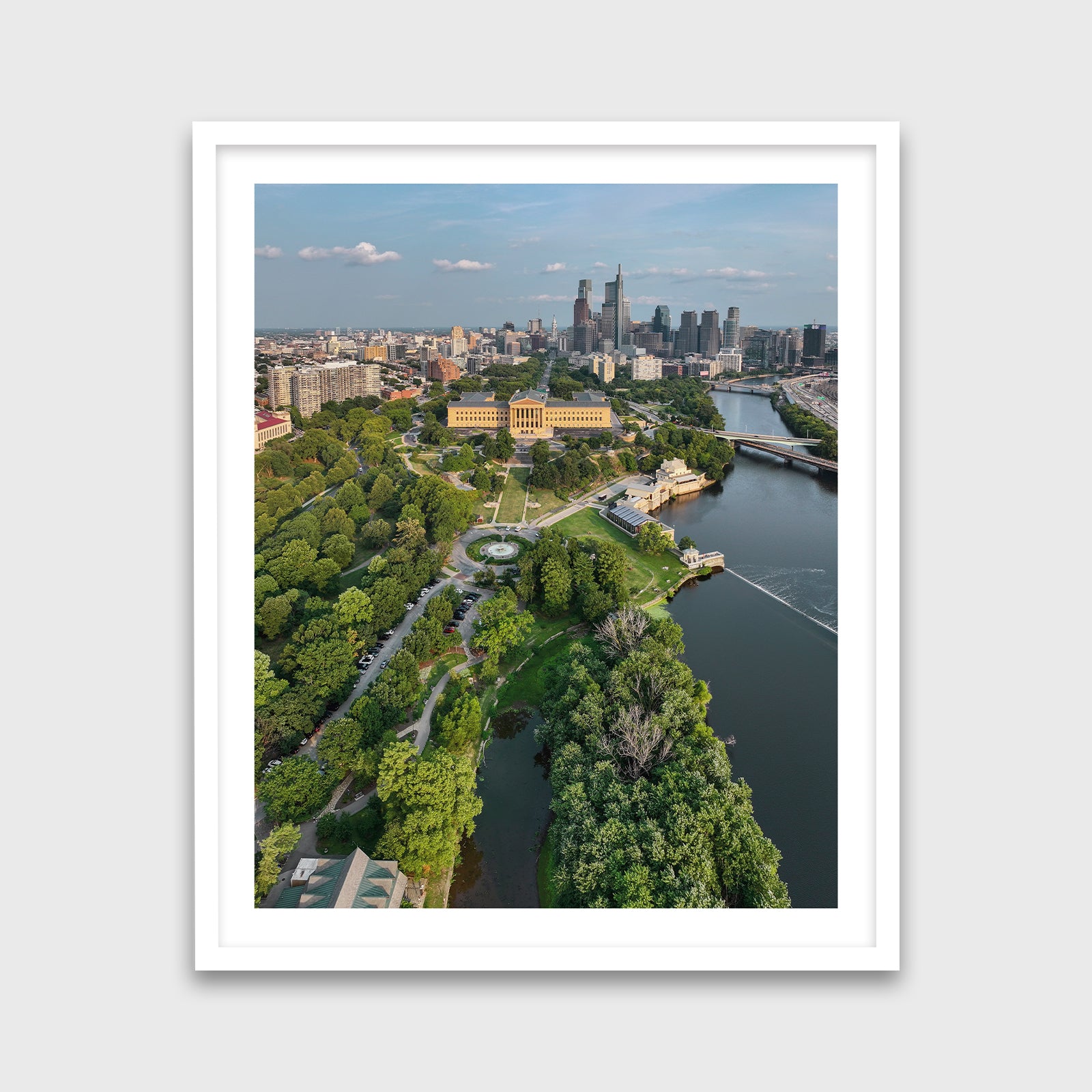 Above the Philadelphia Museum of Art