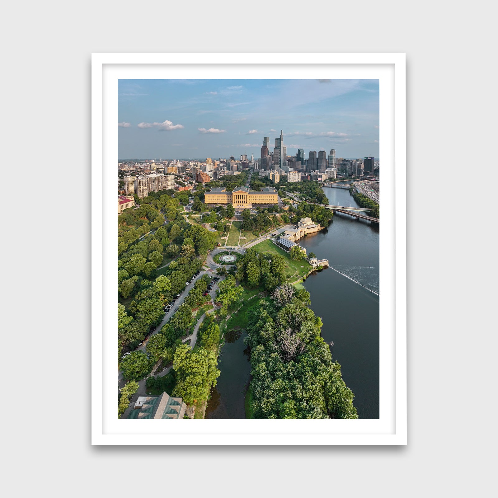 Above the Philadelphia Museum of Art