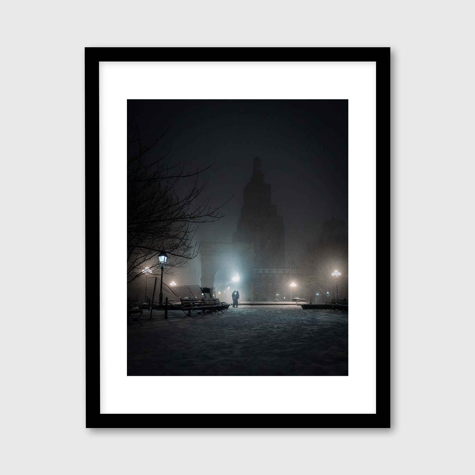 Nighttime in Washington Square Park