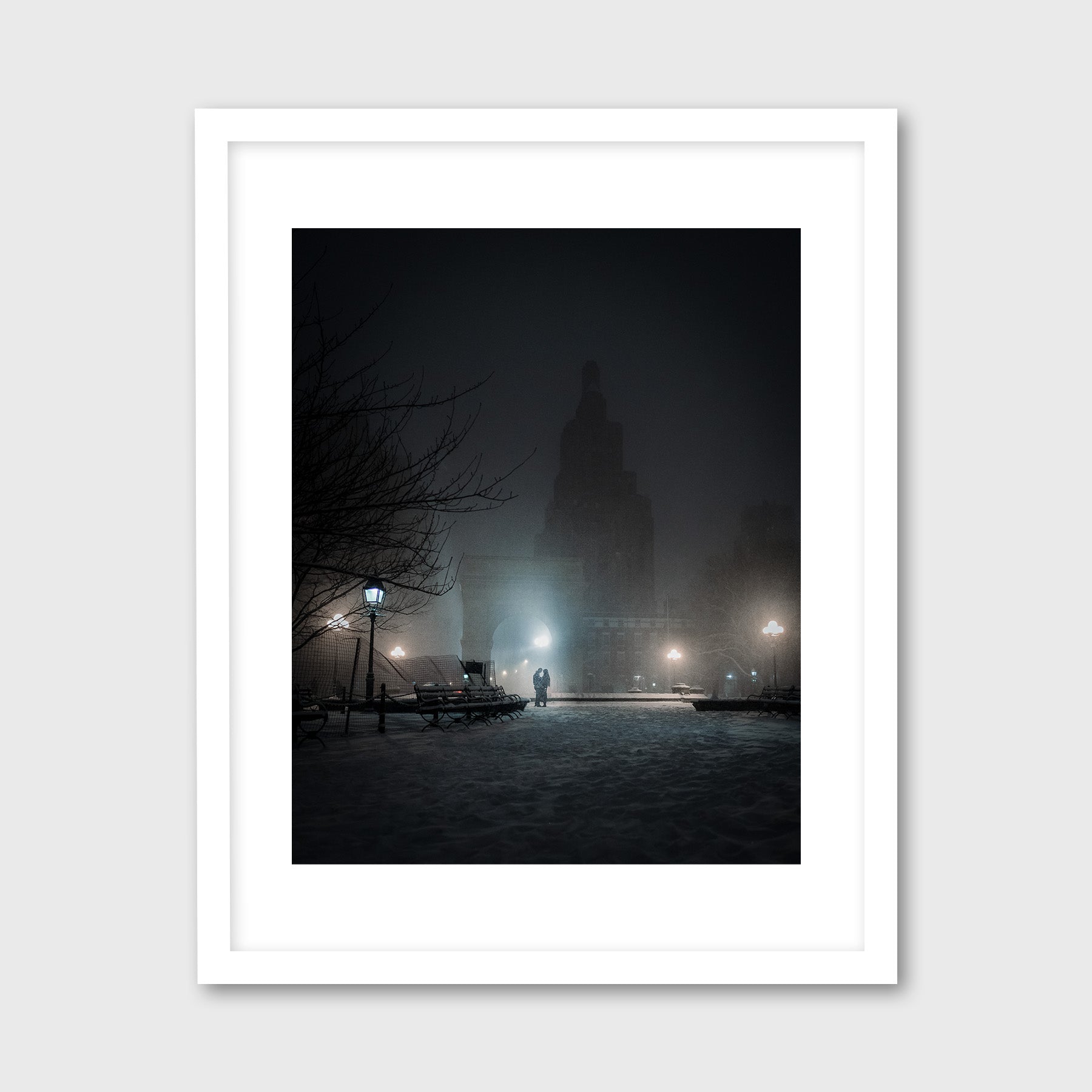 Nighttime in Washington Square Park