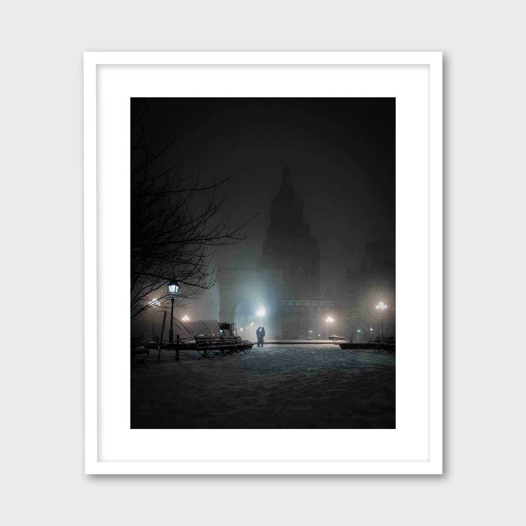 Nighttime in Washington Square Park