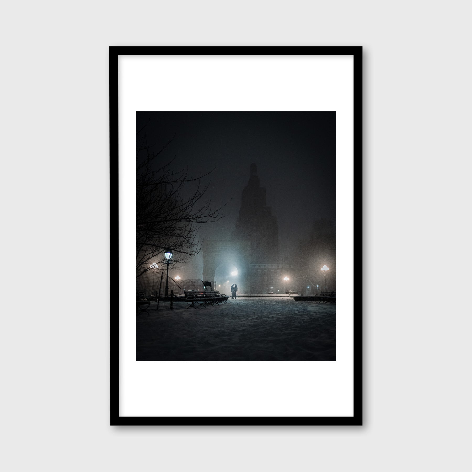 Nighttime in Washington Square Park