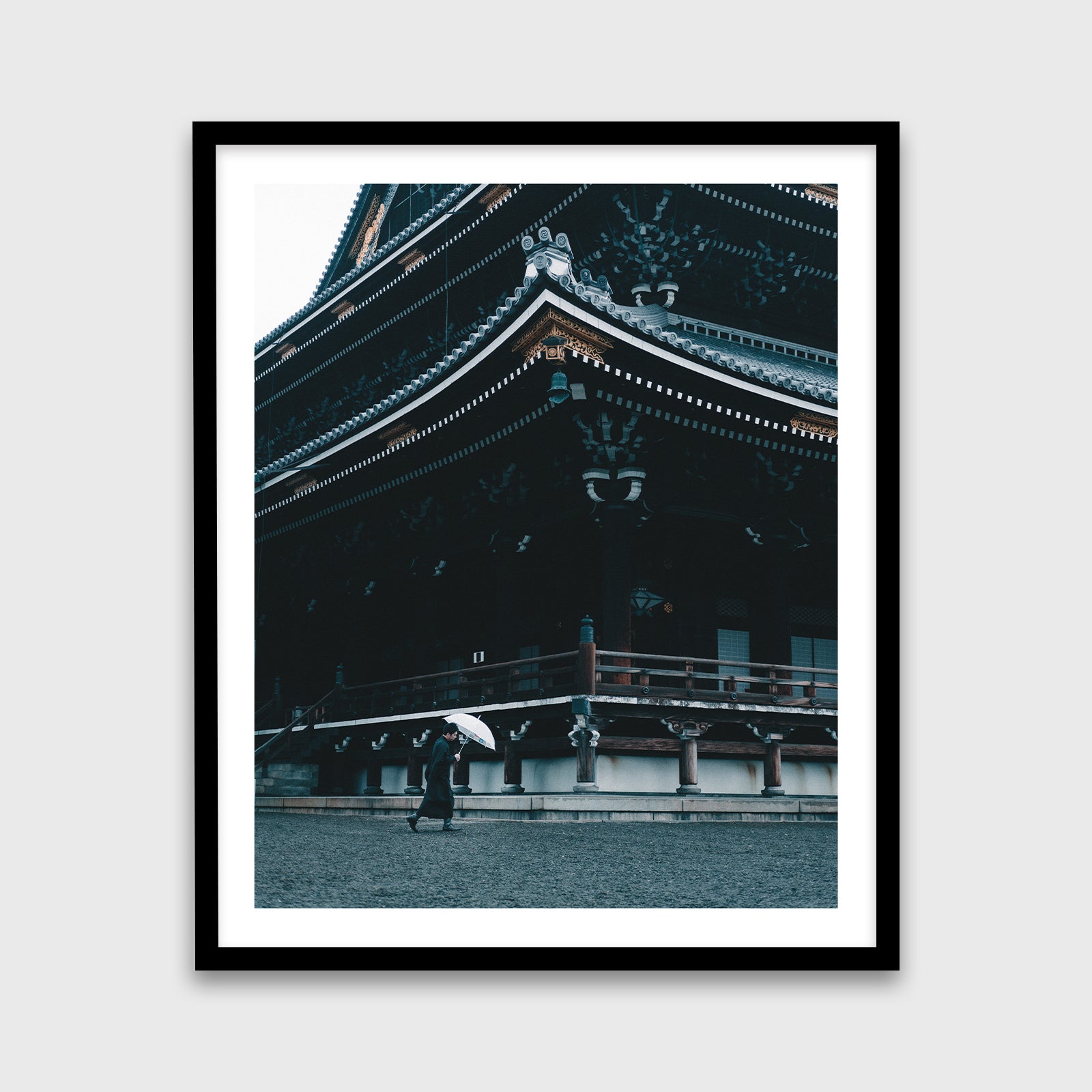 Higashi Hongan-ji Temple 20x24 Black Frame