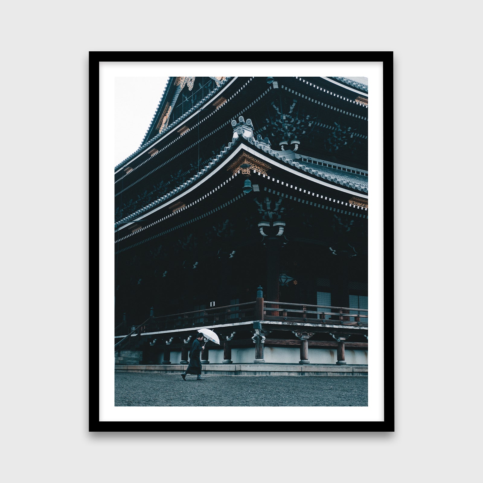 Higashi Hongan-ji Temple 24x30 Black Frame