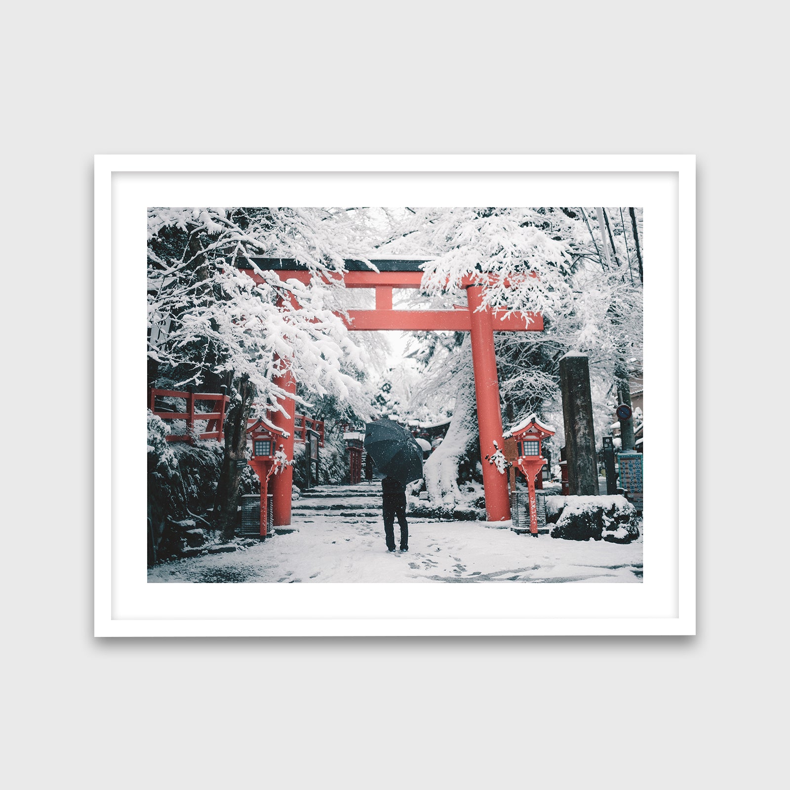 Kifune Shrine 20x16 White Frame