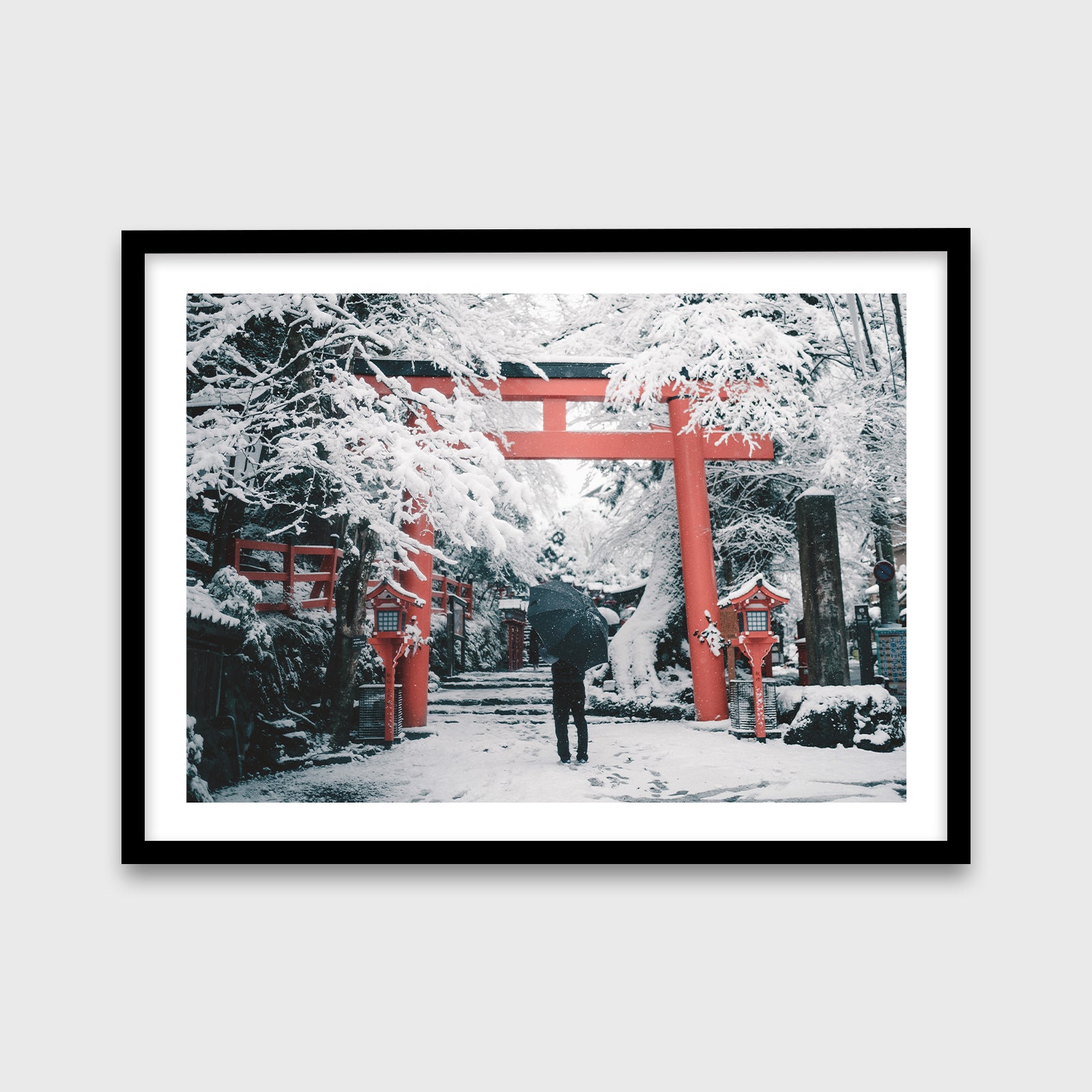 Kifune Shrine 24x18 Black Frame