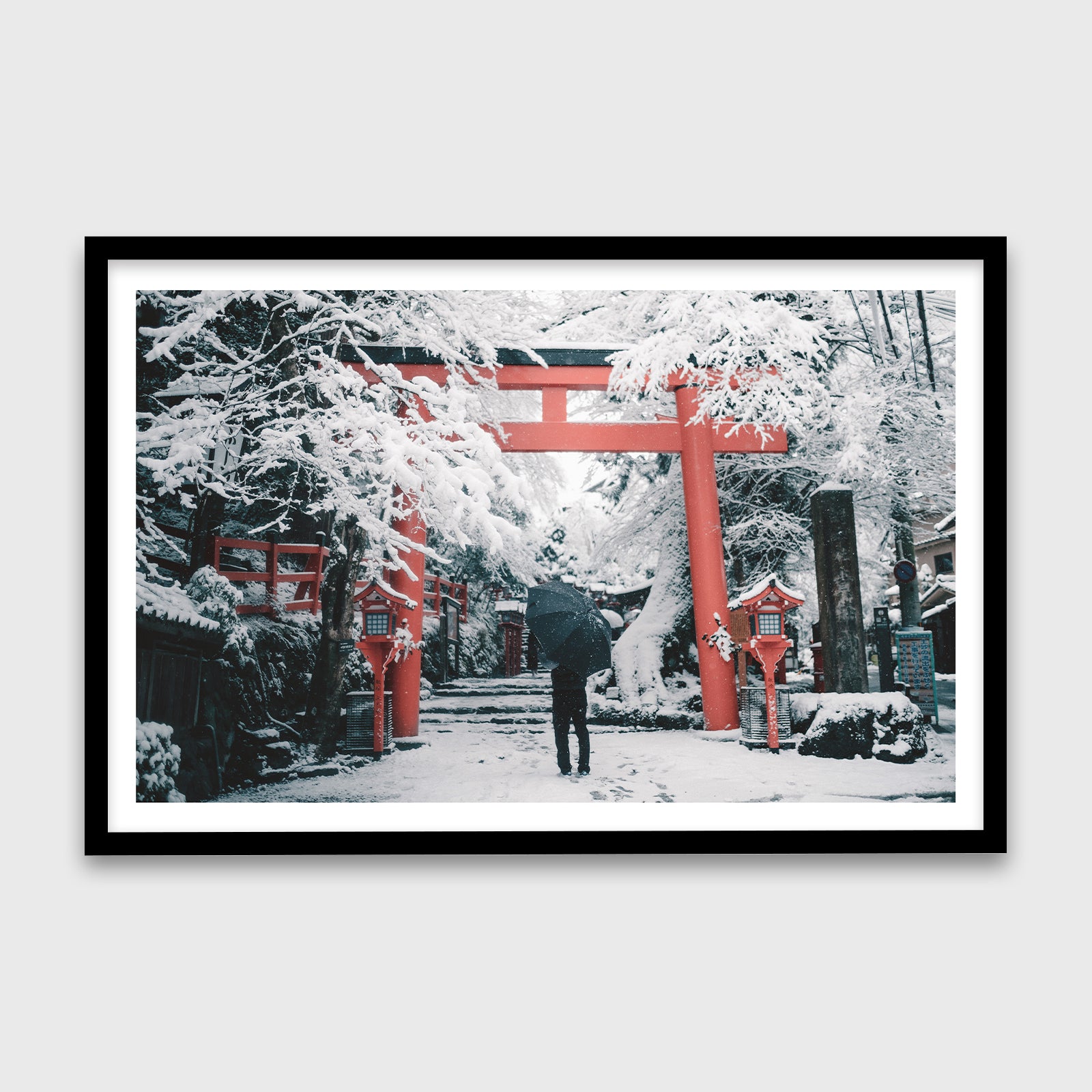 Kifune Shrine 26x24 Black Frame