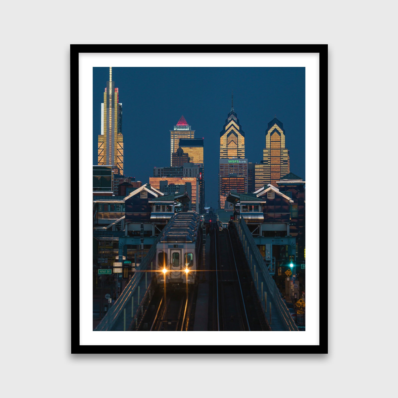 Train at 63rd Street Station