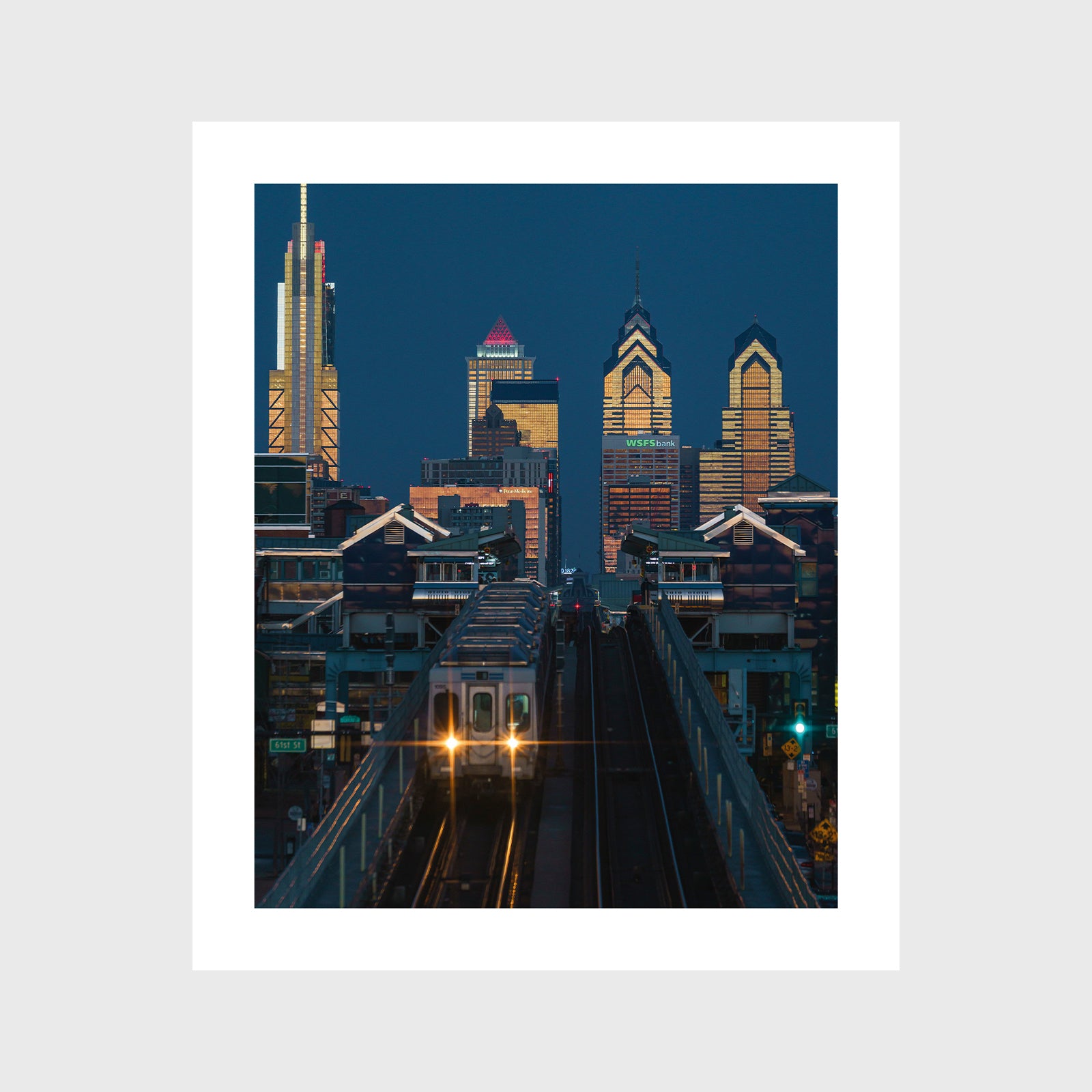 Train at 63rd Street Station