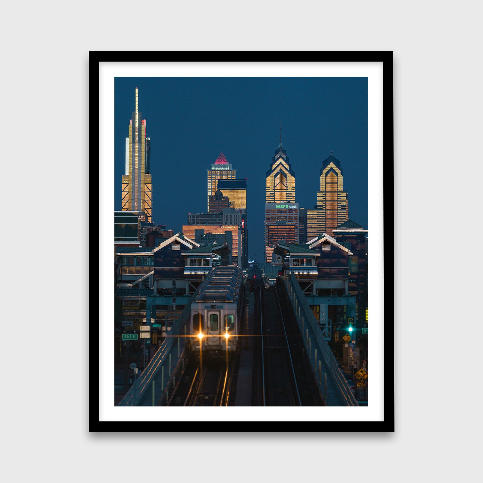 Train at 63rd Street Station