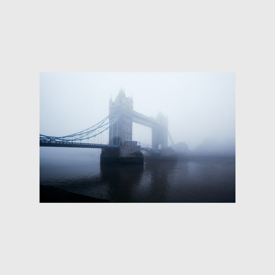 View of the Tower Bridge in the Fog